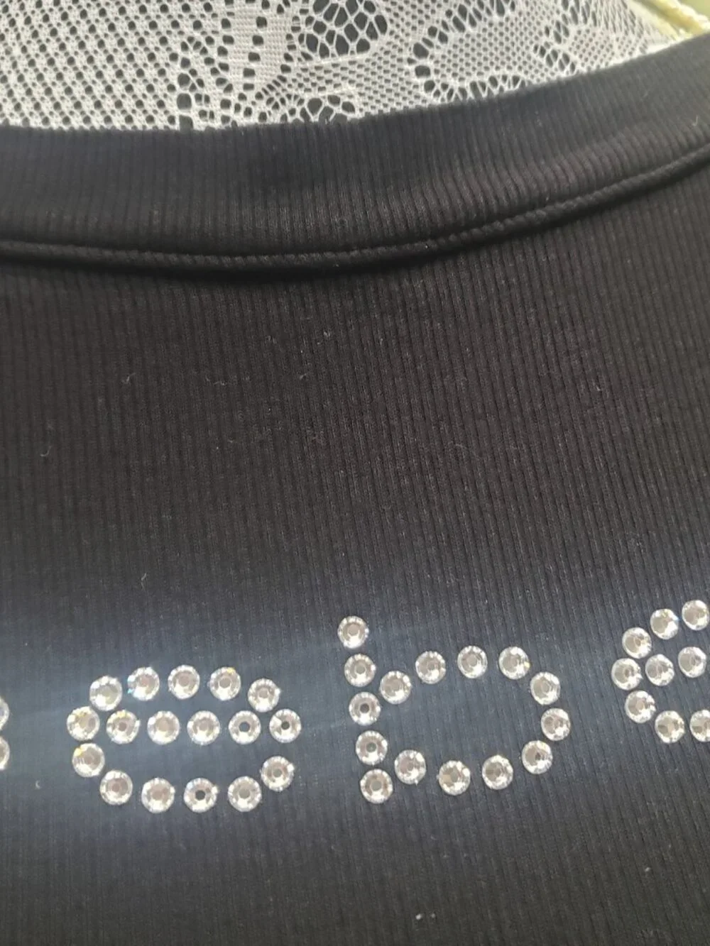 BEBE  vtg  top, black med